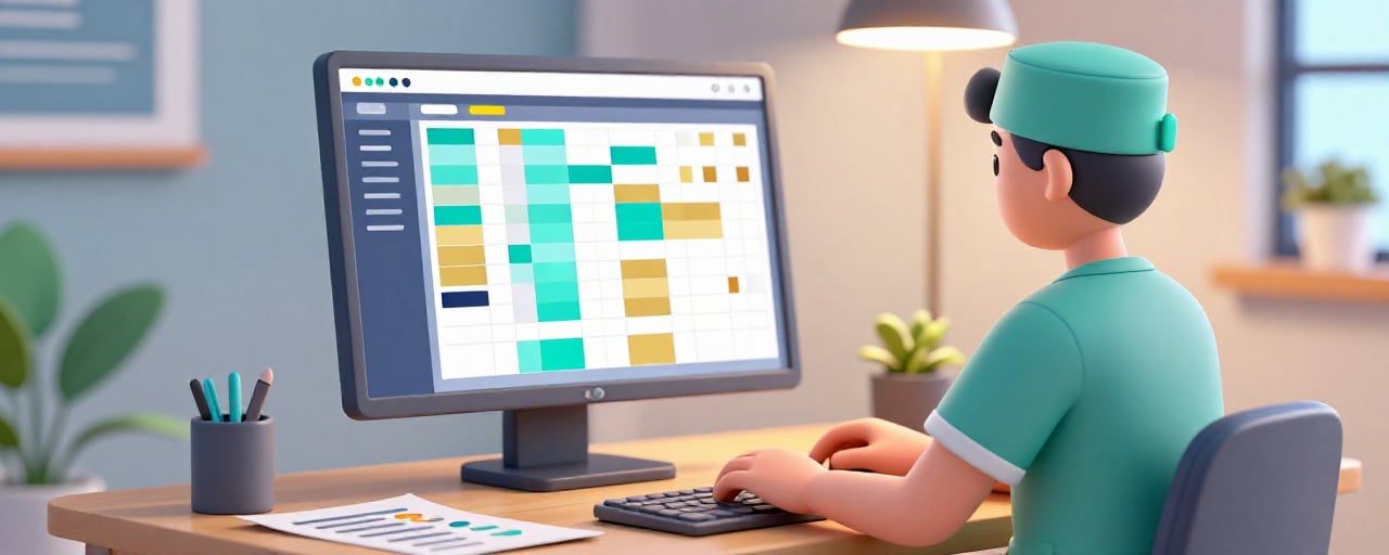 Microsoft Excel spreadsheet interface displaying healthcare patient data with formatted columns and conditional formatting highlights